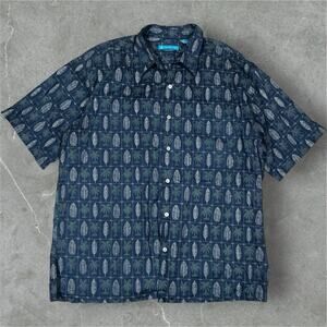 Tori Richard Short Sleeve Aloha Hawaiian Shirt Cotton Lawn Men's XL Tree / Leaf